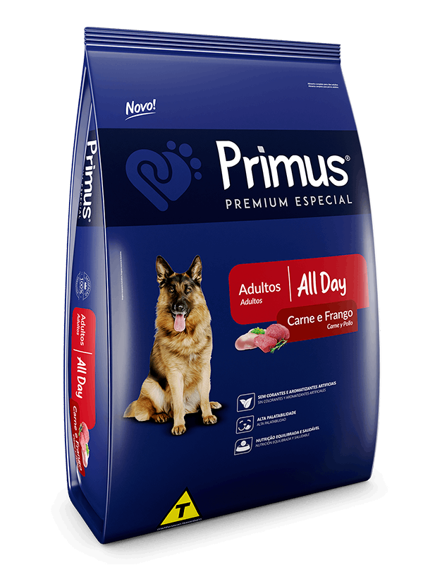 Primus Premium Especial All Day - ração para cães adultos sabor carne e frango