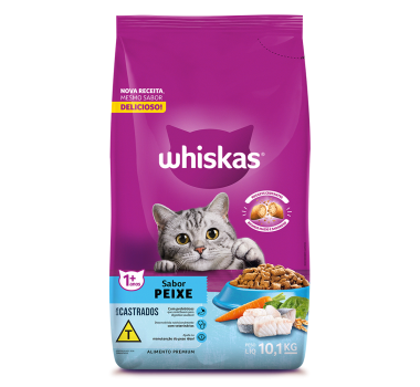 Whiskas Gatos Castrados Peixe 10,1kg