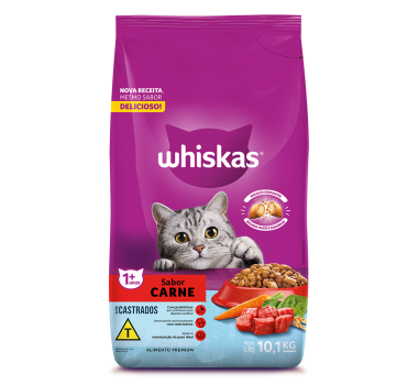 Whiskas Gatos Castrados Carne 10,1kg