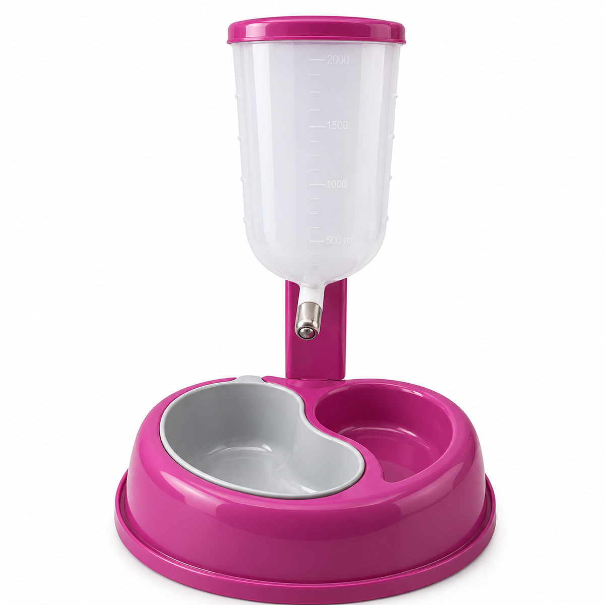 Bebedouro/Comedouro Automático com Reservatório Graduado 2L — Rosa