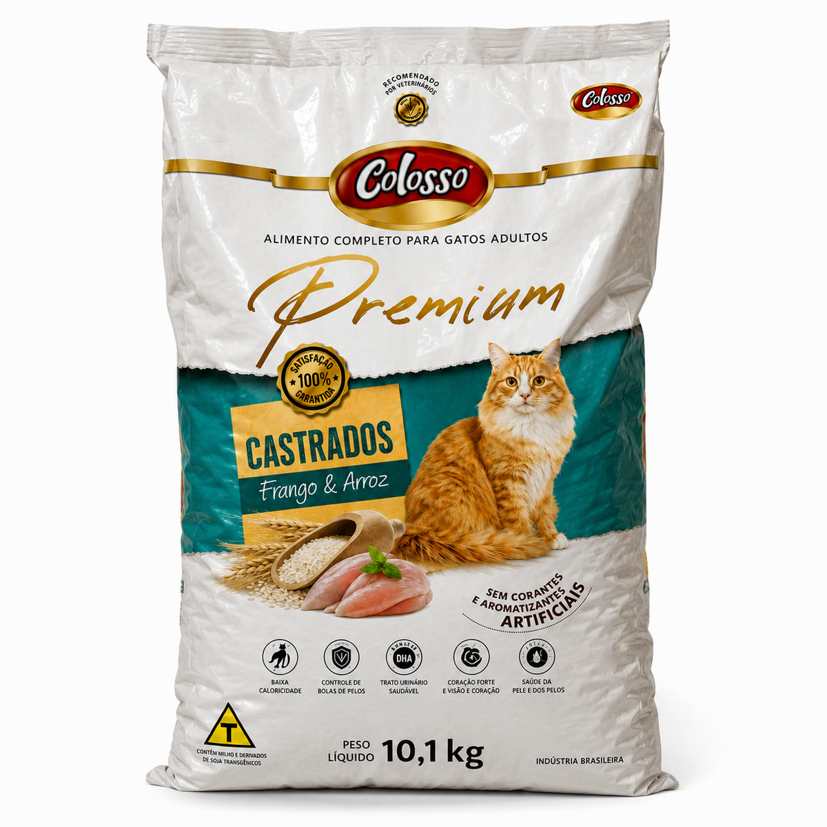 Colosso Premium — Gatos Castrados Frango e Arroz 10,1kg