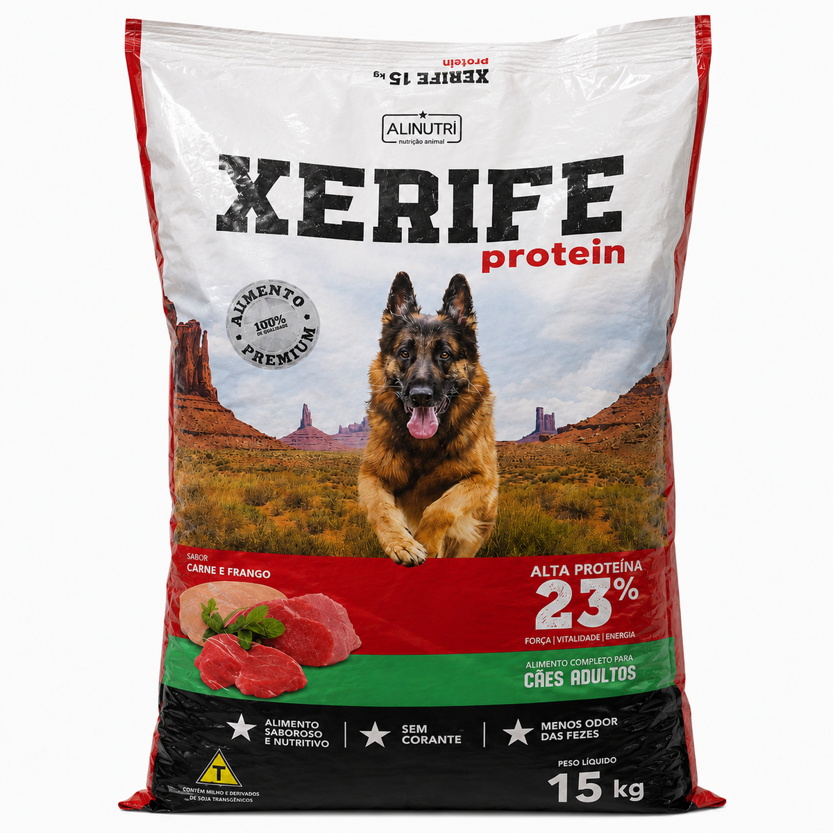 Xerife Protein — Cães Adultos Carne e Frango 15kg