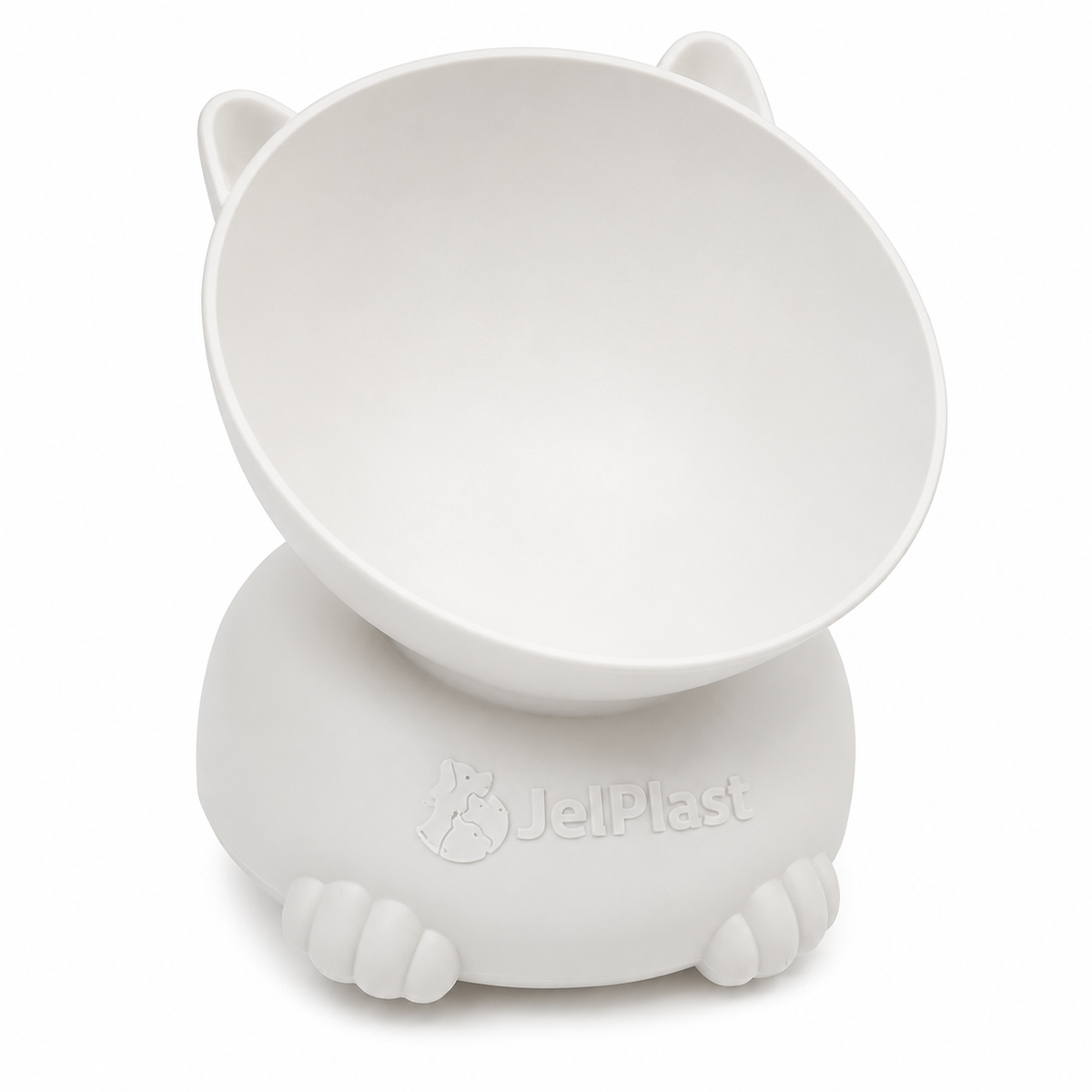 Comedouro Elevado para Gatos Jel Plast — Branco
