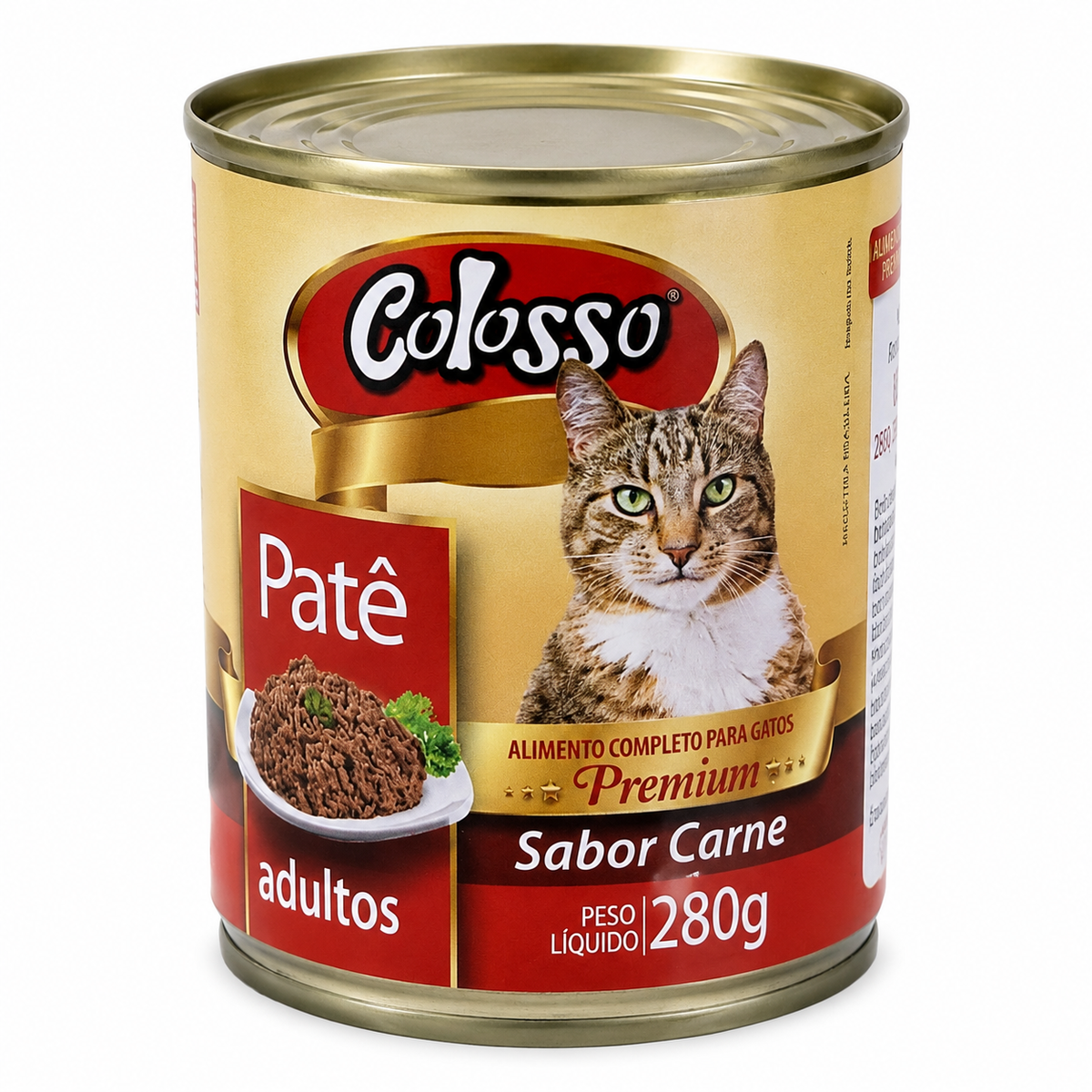 Colosso Lata — Gatos Adultos Sabor Carne Patê 280g