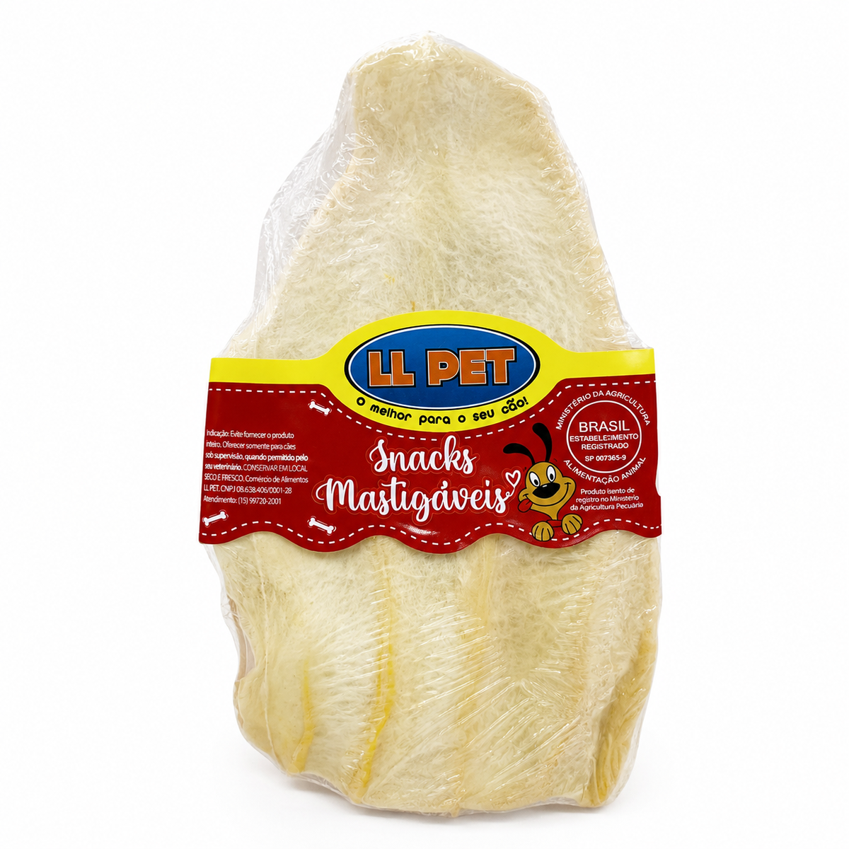 Snacks Mastigáveis Orelha Bovina LL Pet 250g