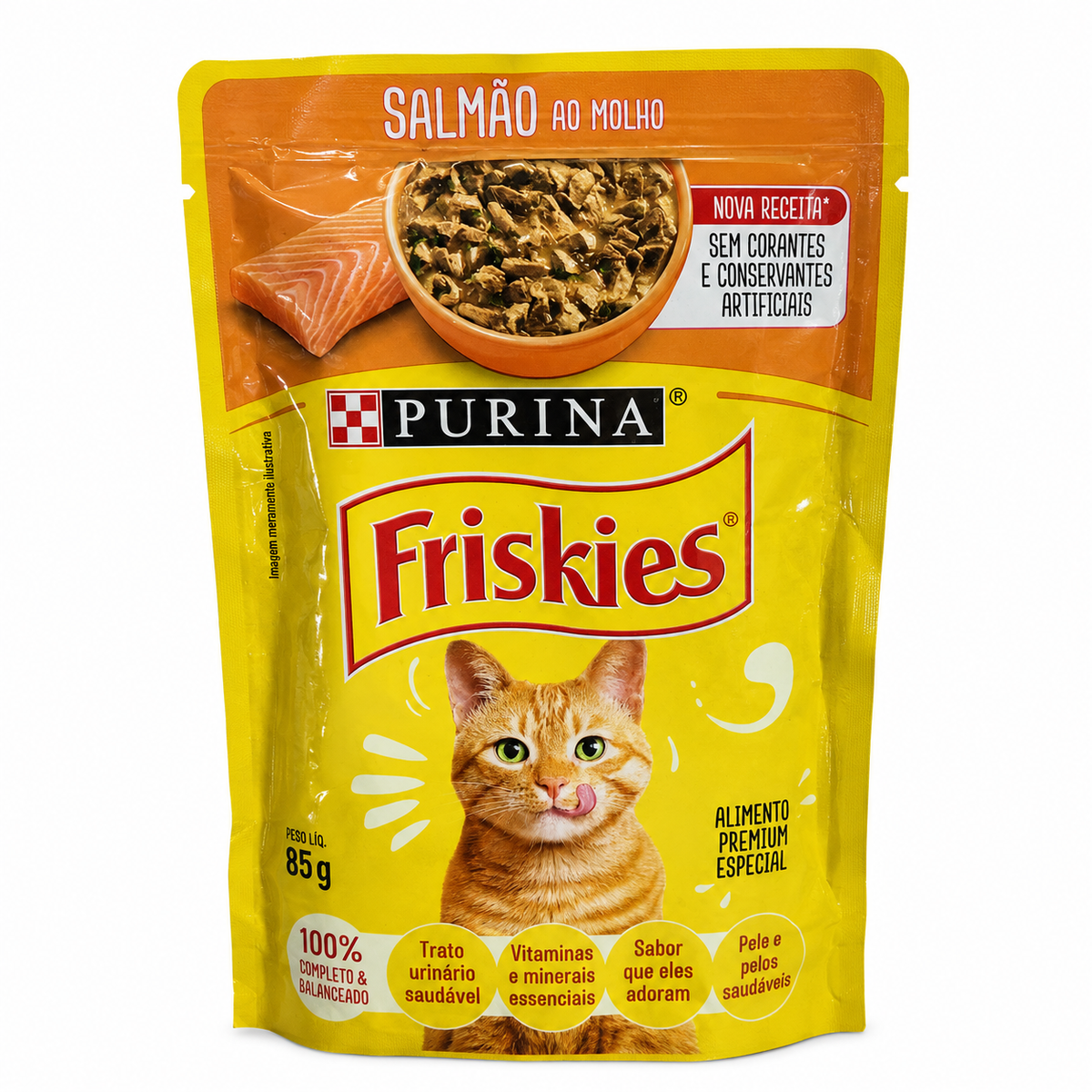 Friskies Sachê — Gatos Adultos Sabor Salmão ao Molho 85g