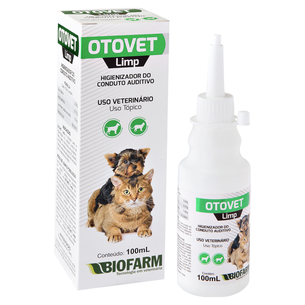 Otovet Limp (Biofarm) 100ml - higienizador do conduto auditivo