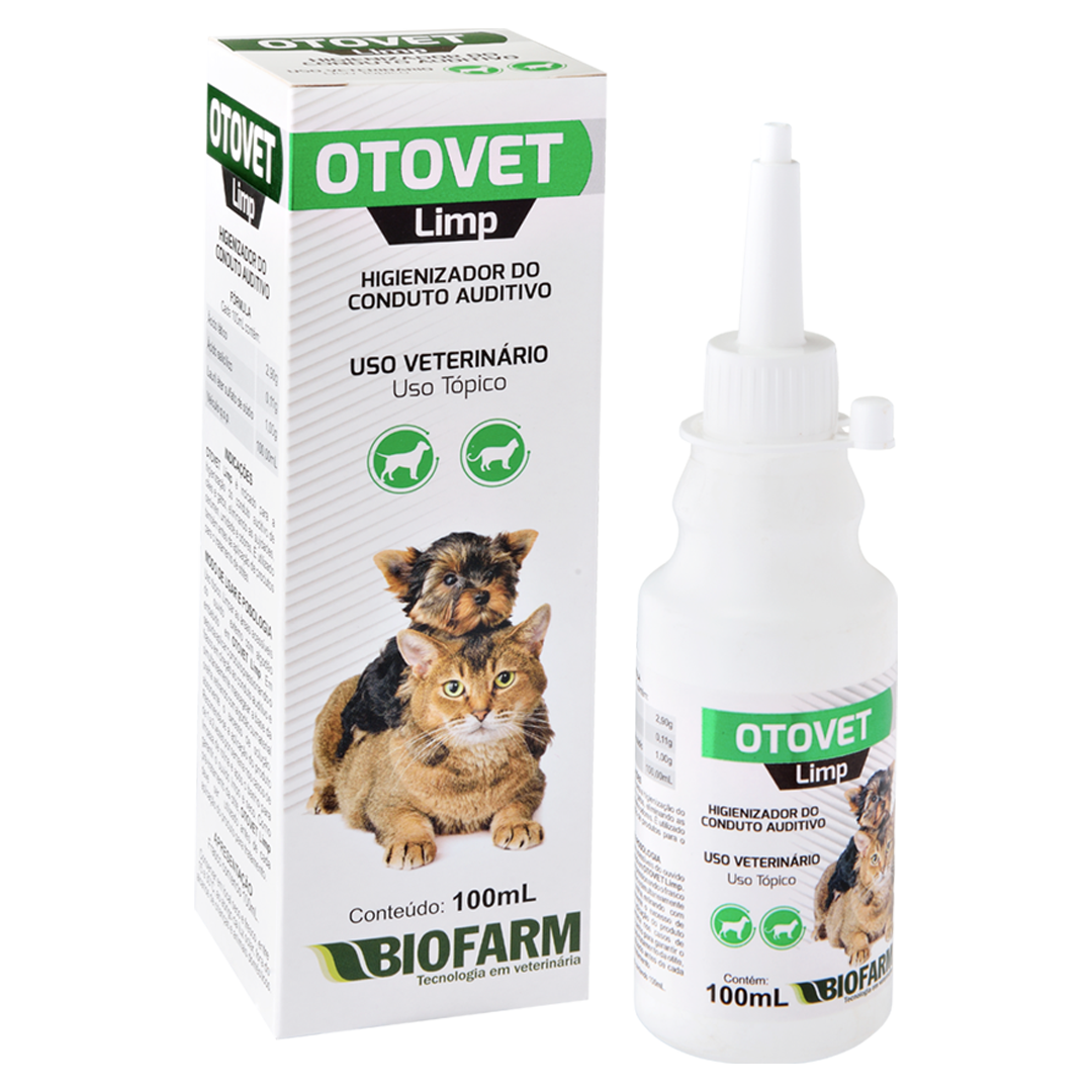 Otovet Limp (Biofarm) 100ml - higienizador do conduto auditivo