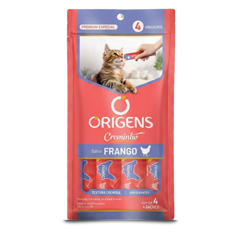 Origens Creminho — Gatos Adultos Sabor Frango