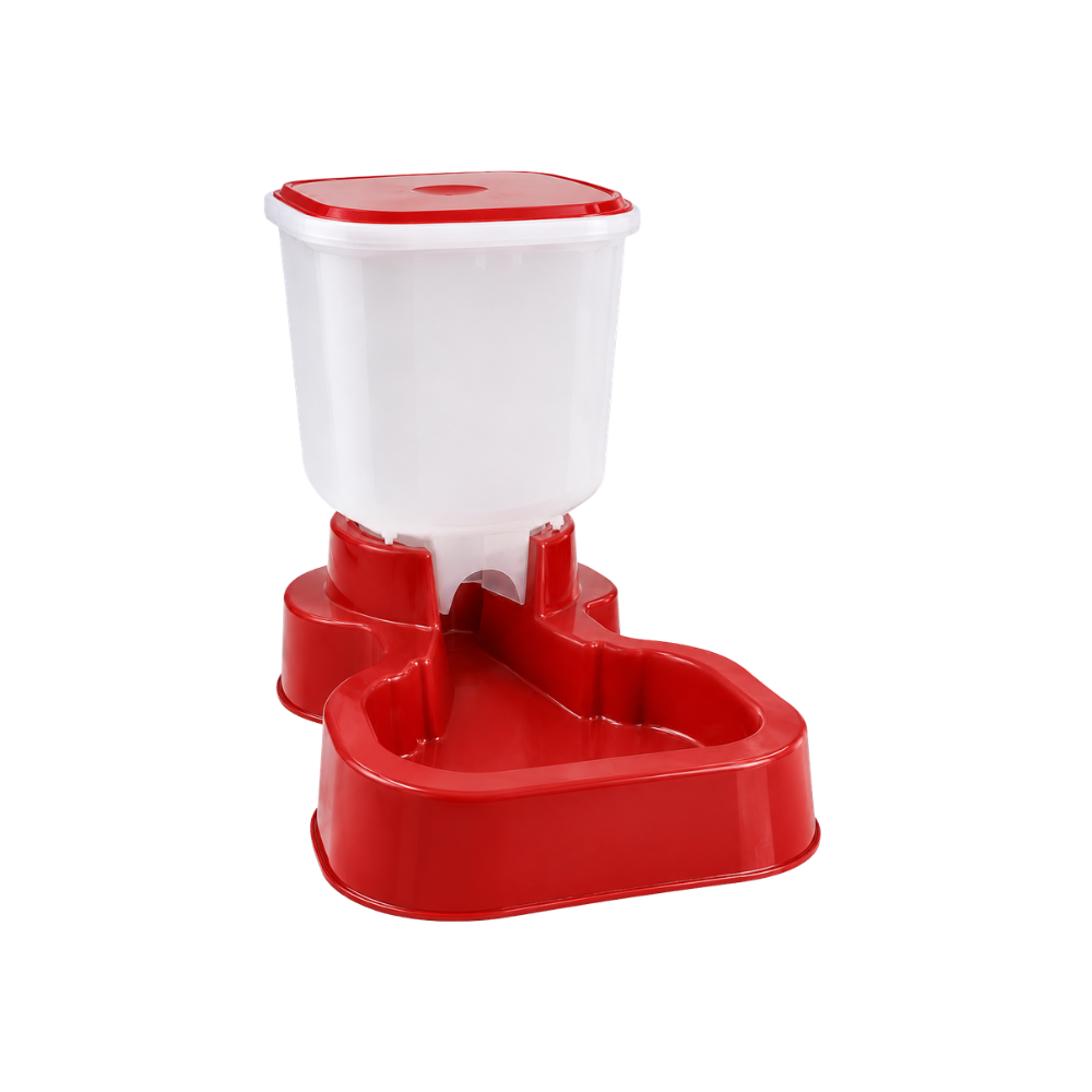 Comedouro Automático por Gravidade — Vermelho