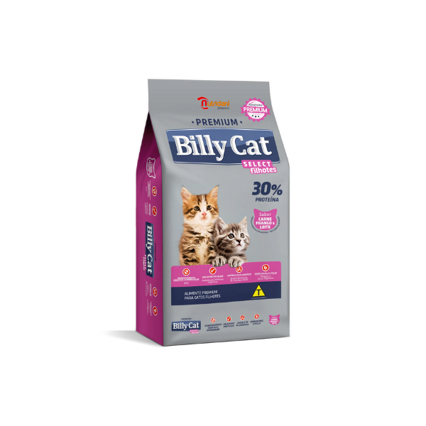 Billy Cat Select Filhotes Premium Gatos Carne Frango e Leite 15kg