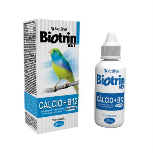 Biotrin Vet Cálcio + B12 Solúvel 20ml - VetBras