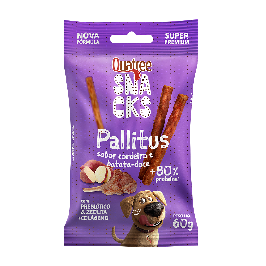 Quatree Snacks Pallitus Cordeiro e Batata-doce