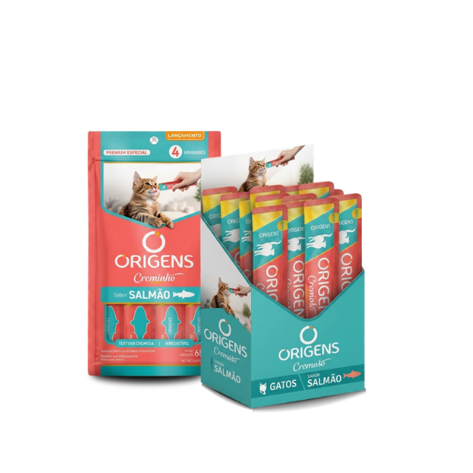 Origens Creminho — Gatos Adultos Sabor Salmão