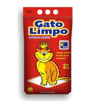 Areia Sanitária Gato Limpo 4kg