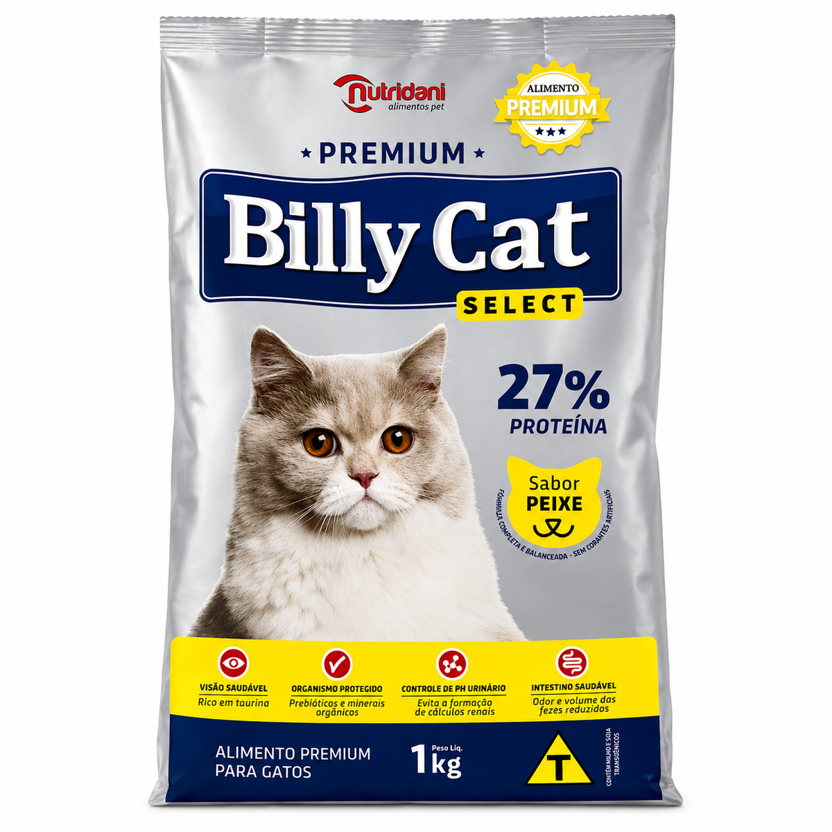 Billy Cat Select Premium — Gatos Sabor Peixe 1kg