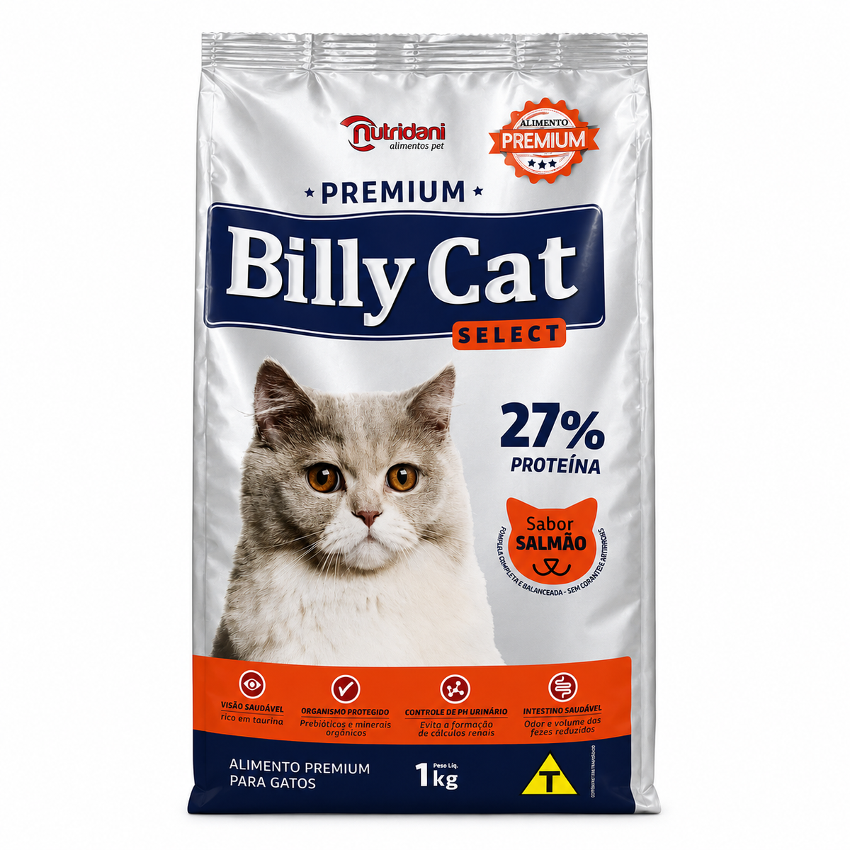 Billy Cat Select Premium — Gatos Sabor Salmão 1kg