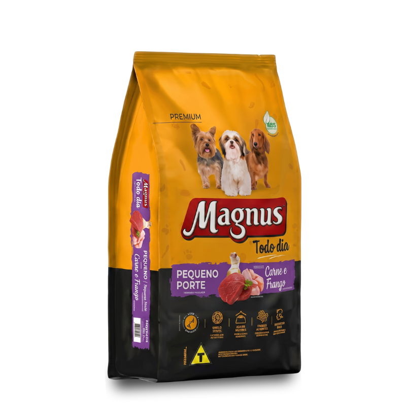 Magnus Todo Dia — Cães Adultos Pequeno Porte Sabor Carne e Frango
