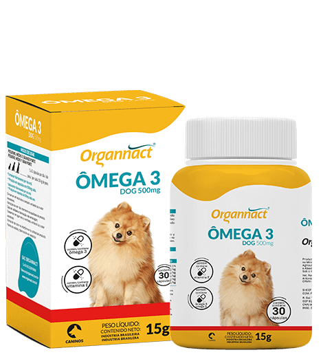 Ômega 3 Dog Organnact 500mg - 30 cápsulas