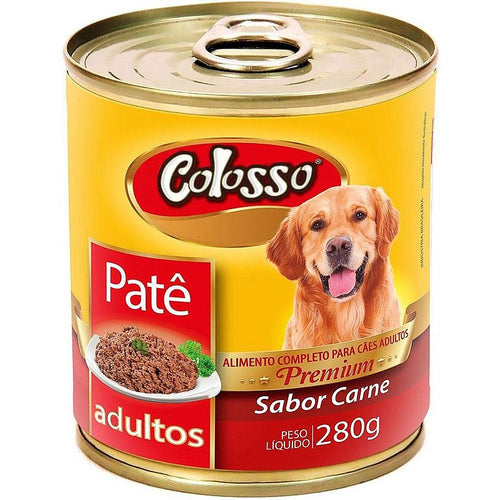 Colosso Lata Cães Adultos Sabor Carne Patê 280g