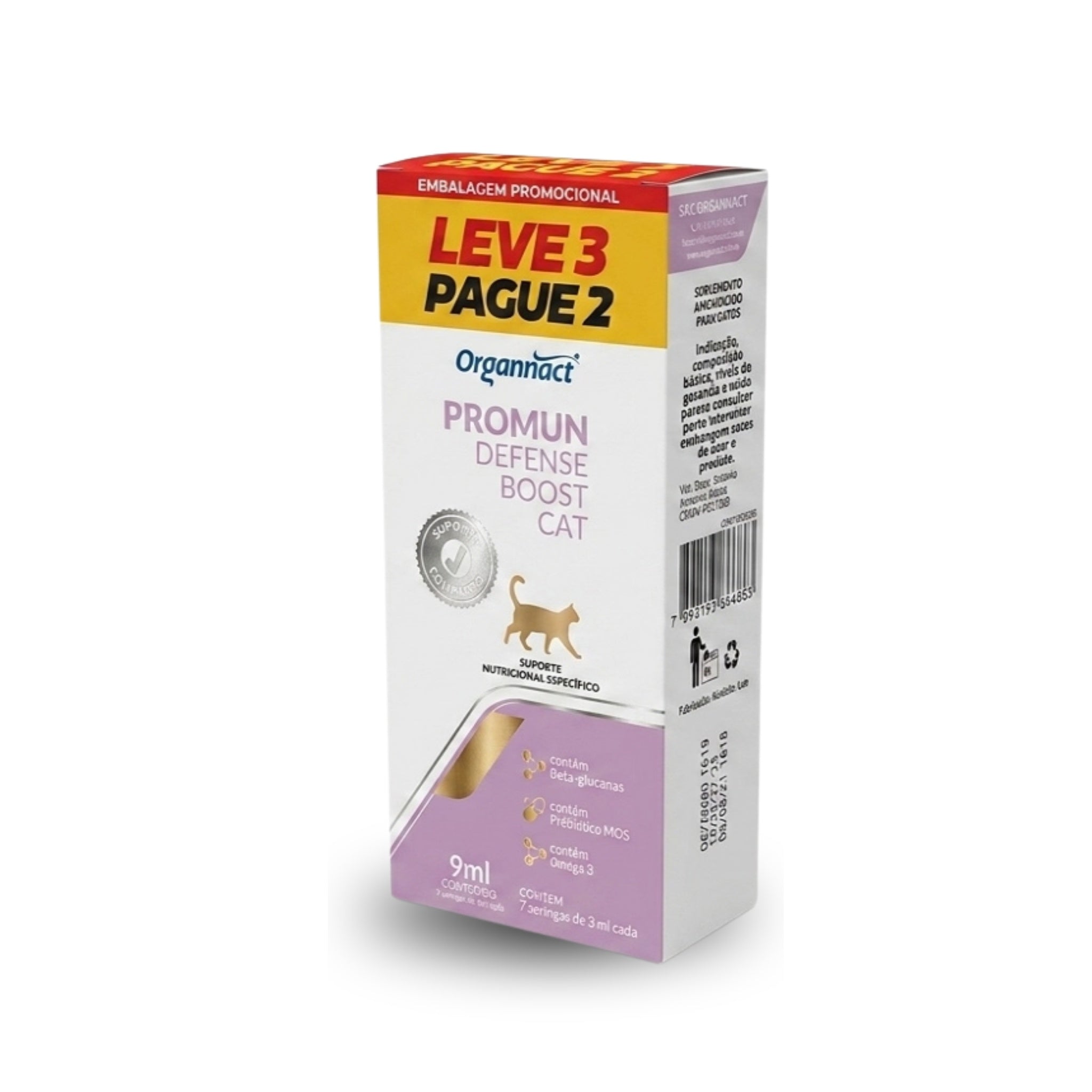Promun Defense Boost Cat — Suporte Nutricional para Gatos — Seringa 3 ml
