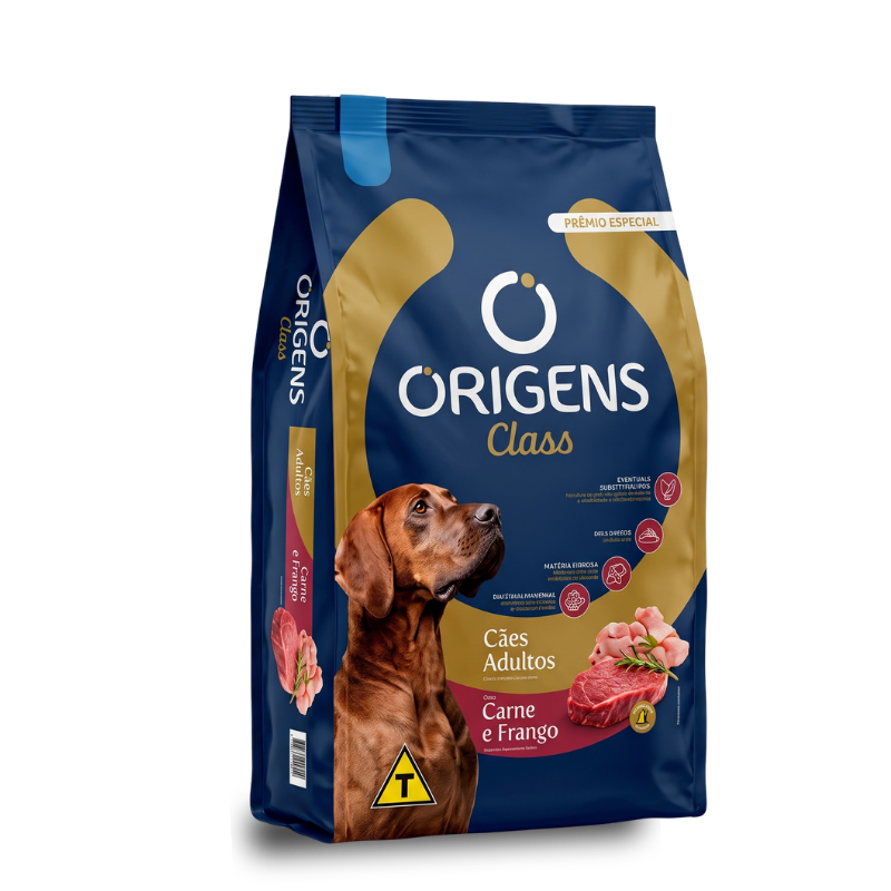 O Origens Class — Cães Adultos Sabor Carne e Frango