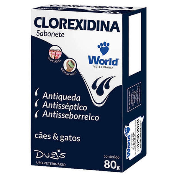 Sabonete Clorexidina Dugs (World Veterinária) 80g